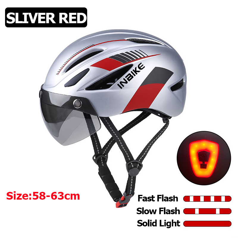 Inbike Fahrrad helme für Männer mit Lichtern Ultraleichtes Fahren Ich bin Freien Magnet brille Helm Fahrrad Helm Mann Fahrrad zubehör: Rosa