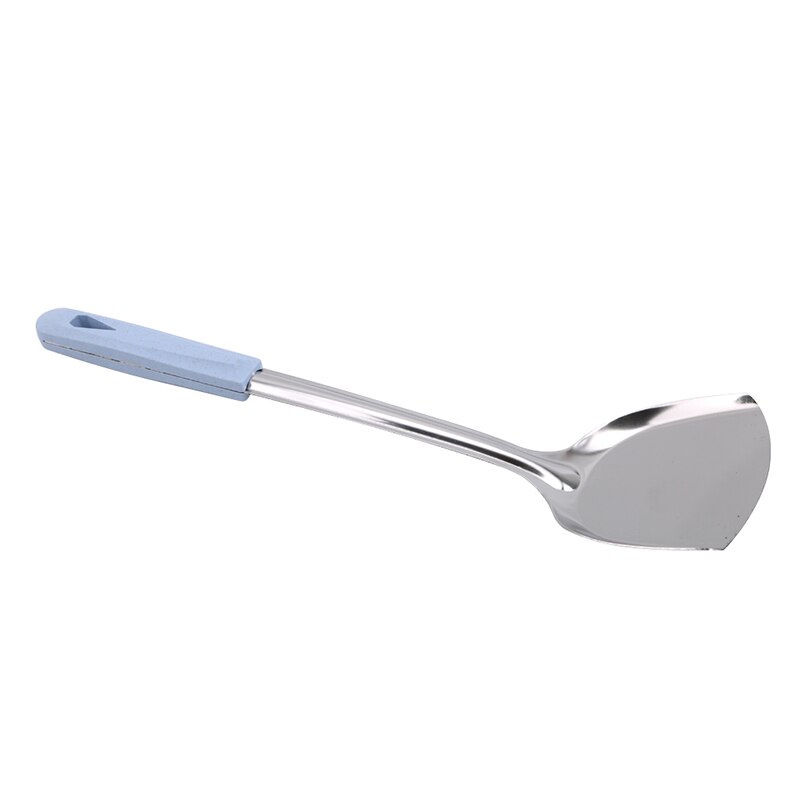 1pc Cooking Tool Stainless steel Kitchen Utensils Full set of cookers Stir-fry Shovels Spoons: Blue