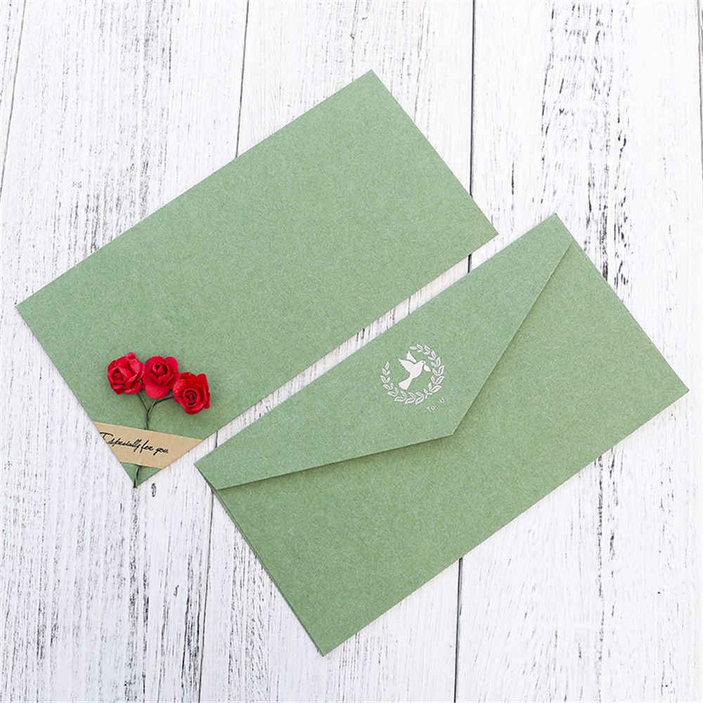 2 uds sobres de flores secas Vintage con letras tarjetas postales de papel cubierta de tarjeta de felicitación papelería Linda invitación de de boda