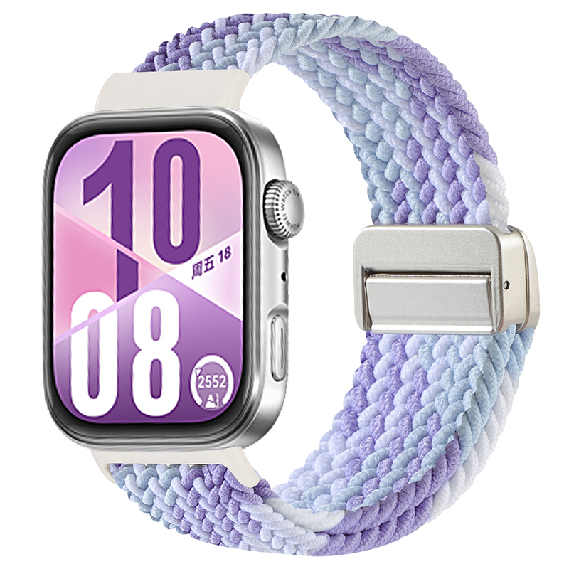 Band for HUAWEI watch fit 4 Pro/fit 3/4 smartwatch wrist replacement belt magnetic braided bracelet correa HUAWEI fit 4 Straps: XXL / Silver