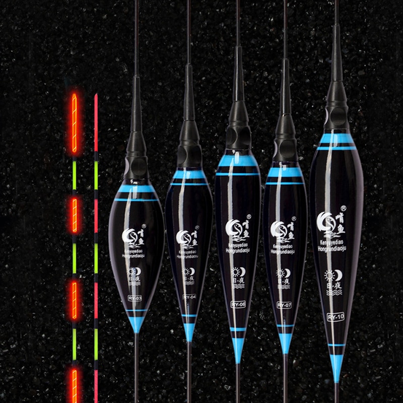 Corcho de pesca eléctrica LED flotar + cargador + space bean accesorios de luz de verano aparejos de pesca luminosos electrónicos flotar conjunto