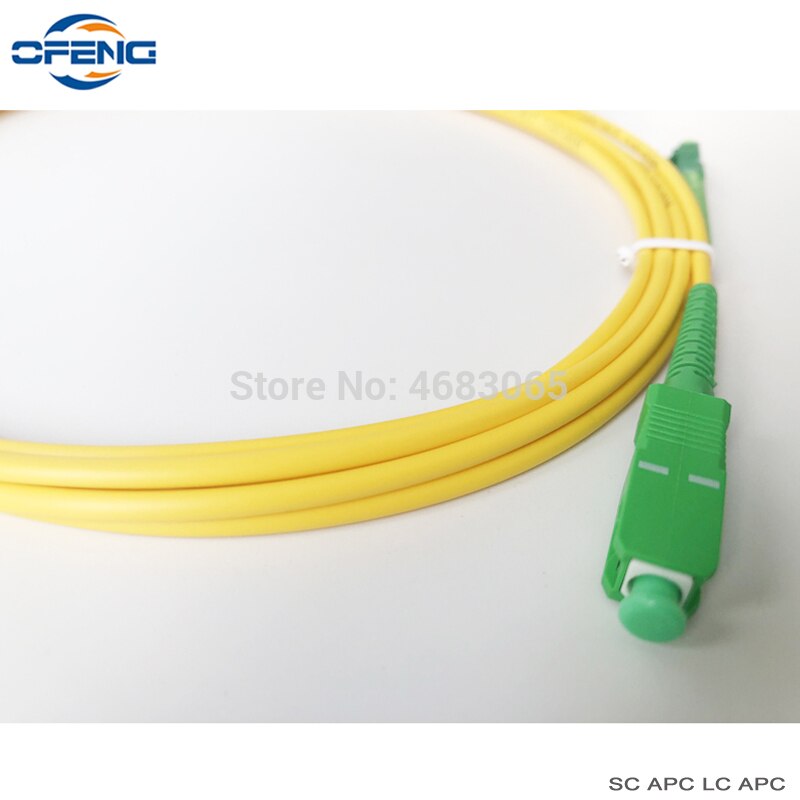 3/5/10/15/20M SC APC to LC APC SM Simplex mode single core fiber optic patch cord Cable 3.0mm FTTH fiber optic jumper cable