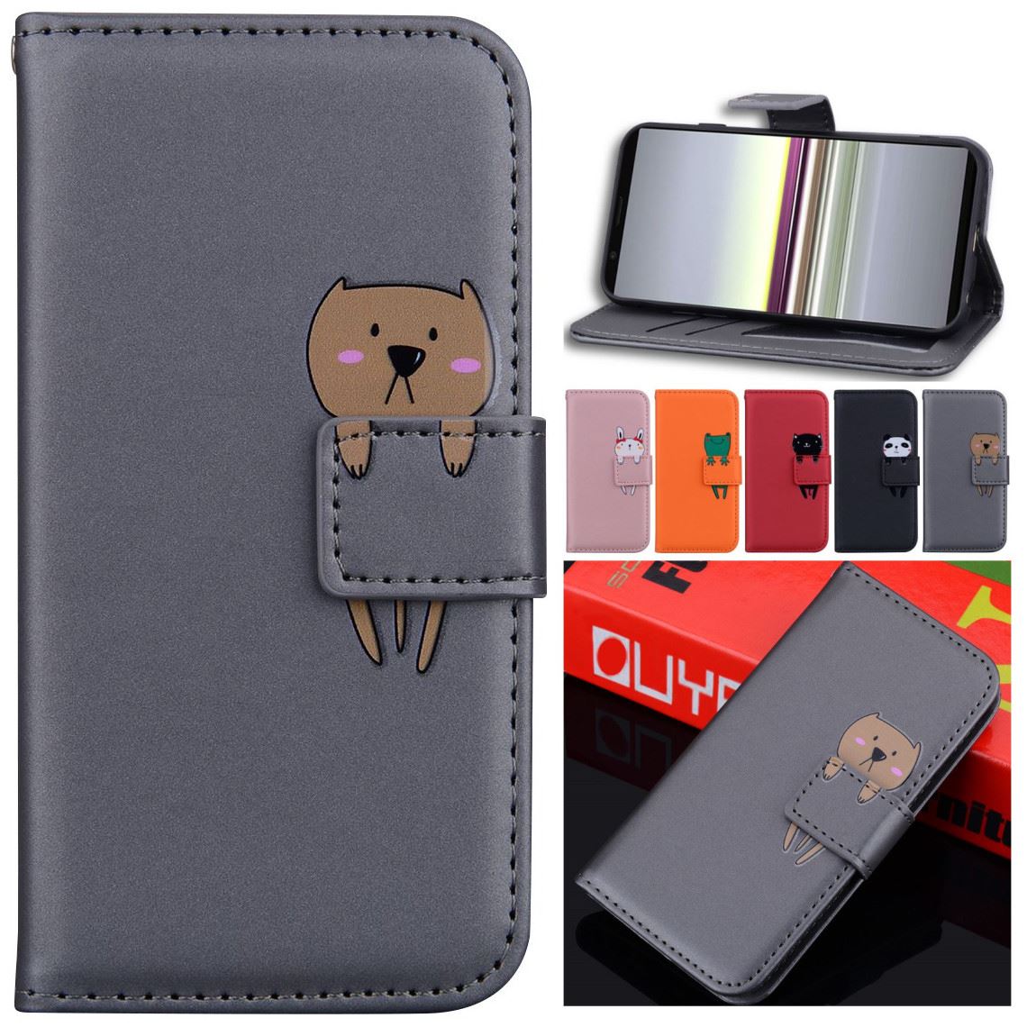 3D Cartoon zwierząt klapki kabura dla przypadku Nokia 2.4 3.4 Cute Pet Panda pies kot Gilrs chłopcy skórzany portfel pokrywa mężczyzna kobiet przypadku D22G
