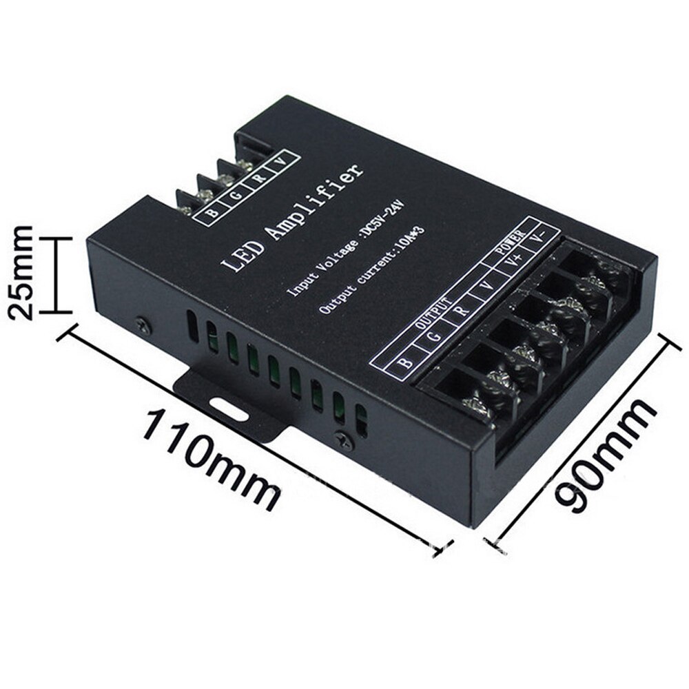 DIY home 360W strip light controller Amplifier DC12-24V rgb LED Amplifier 12V 30A input 360W for PWM control RGB controller