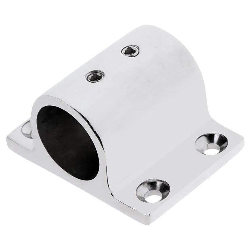 2 Pieces Marine Boat Hand Rail Fitting Stainless Steel 90 Degree Stanchion Rectangle Base Mount Hand Rail Fitting