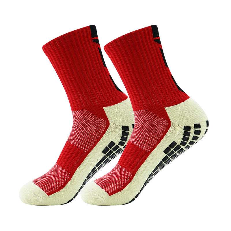 Calcetines de fútbol antideslizantes para fútbol, antihombres, adolescentes, niños, calcetines deportivos con agarre, calcetines de en negro, blanco y azul: Beige