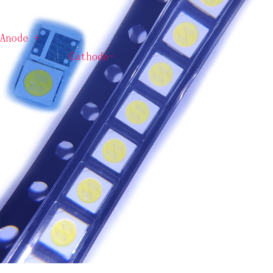 200 stuks/partij lextar smd led 3030 6v 1.8w koel wit 150-187lm voor tv-achtergrondverlichting