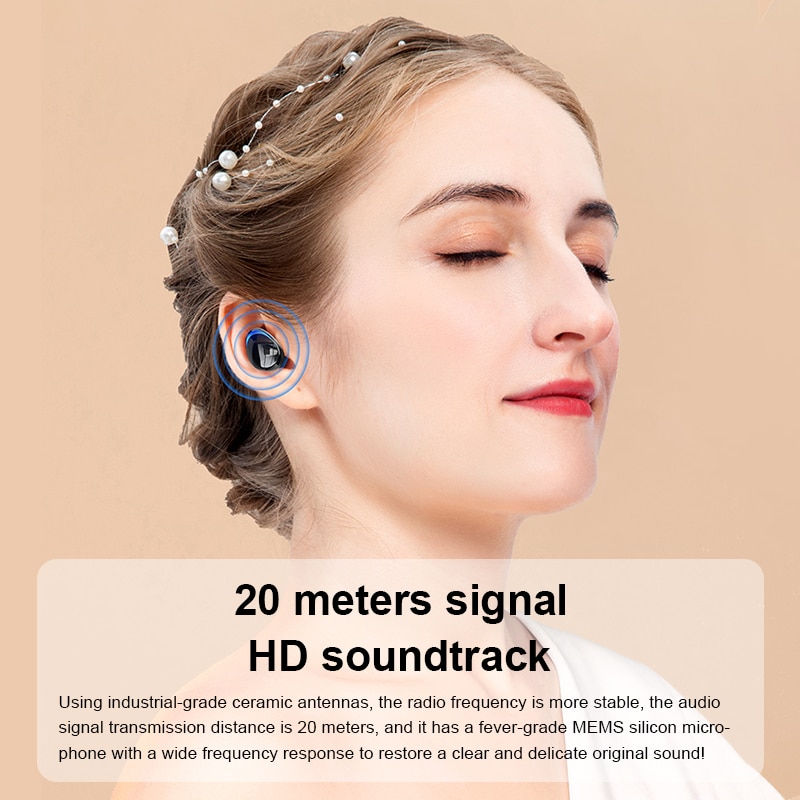 T8 Bluetooth 5.0 Earphone Touch Control Wireless Headphons HD Stereo Waterproof Headset with 2500 mAh LED Display Charging Box
