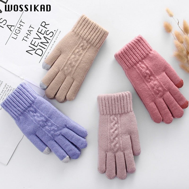 Kvinder handsker vinter berøringsskærm hold varme kørehandsker luvas modis de inverno guantes invierno guantes mujer moda