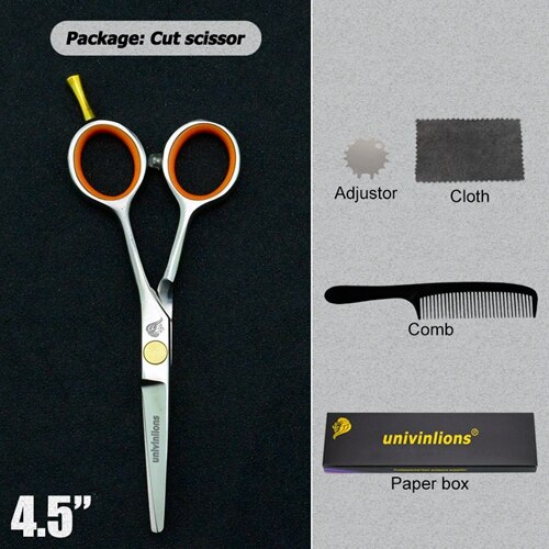Ciseaux de coiffure japonais professionnels, 4.5/5.0/5.5/6.0 pouces, rasoir, barbier, ciseaux amincissants, tijeras: 4.5 inch-cutting