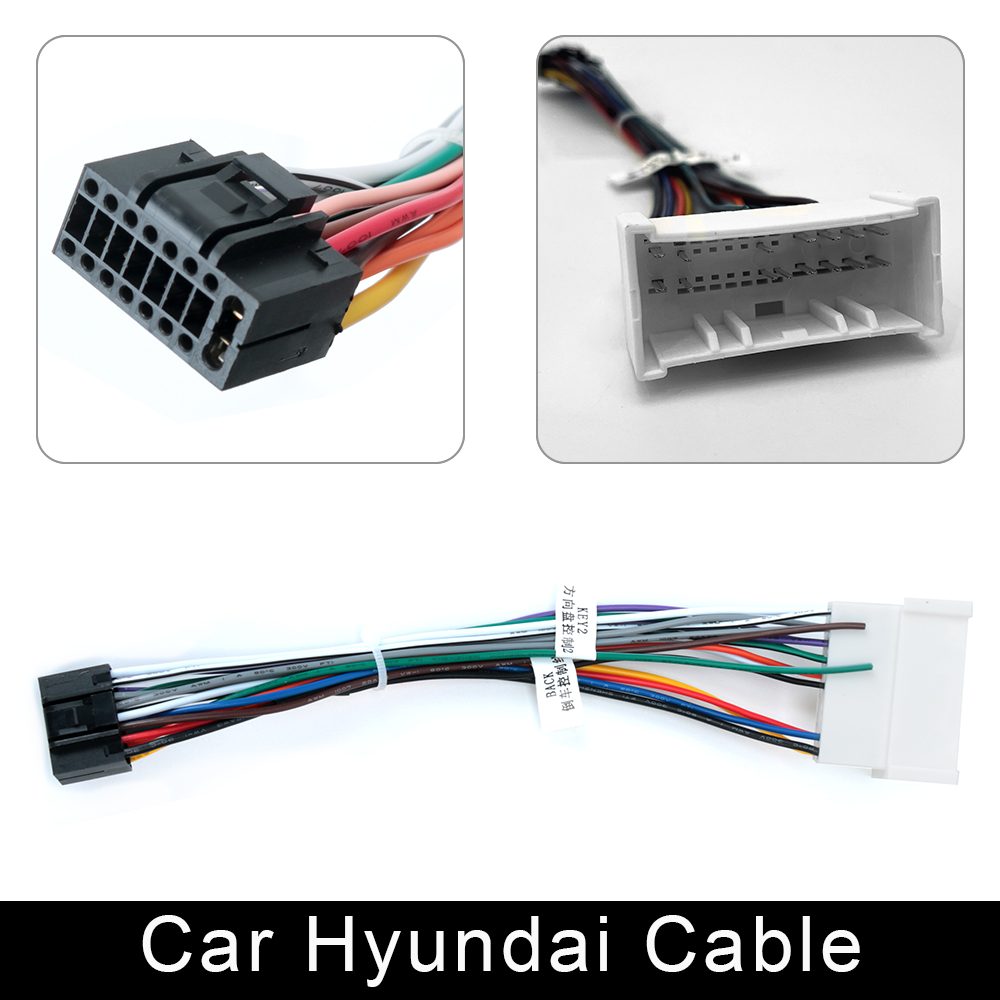 Power Connector 2 Din Car Android Radio Cable Universal: Hyundai
