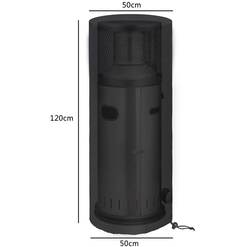 Patio Heater Covers Waterdichte Outdoor Heater Cover 210D Oxford Waterdicht, Winddicht, Bescherming Rond 50X50X120 Cm