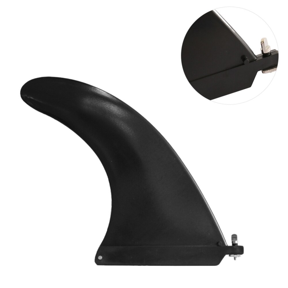 1Pc Inflatable Surfboard Tail Fin Marine SUP Large Fish Fin With Screw Removable Splitter Paddle Tail Rudder (Black)