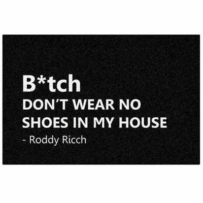 Tapete deocorativo para porta frontal, tapete para casa, exterior, interno, preto, de fibra de poliéster, antiderrapante, tapete para chão, sapatos tapetes: B tch Black