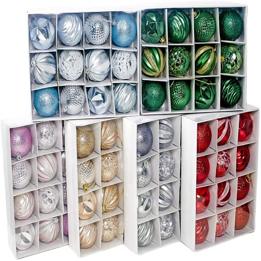 2.36 ''Kerstballen Ornamenten-12 Stuks-Kerstboom Decoraties-Blauw