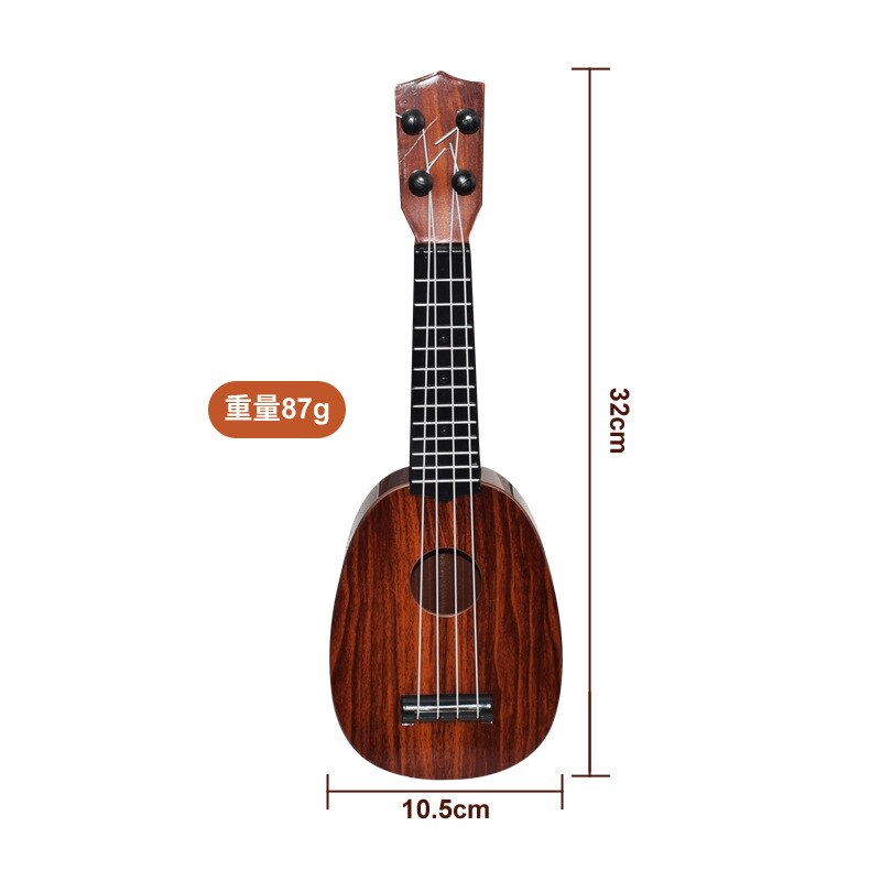 Nuovo Principiante bambini chitarra Ukulele Strumento Musicale Giocattolo Educativo Per I Bambini giocattoli interessanti Regalo Regalo Per Bambini: mini center khaki