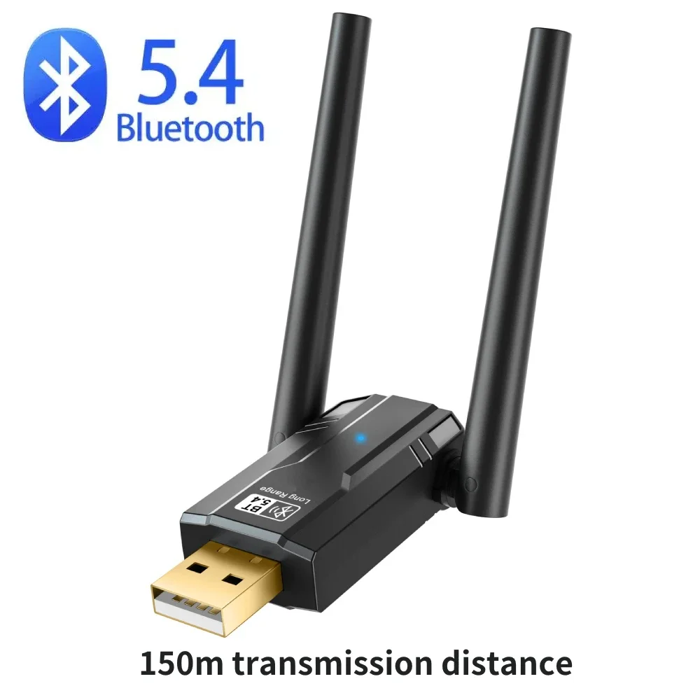 USB Bluetooth 5.4 5.3 Adapter 150M Dongle for PC Wireless Mouse Keyboard Music Audio Receiver Transmitter Bluetooth: Red