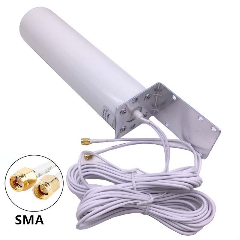 Lte Antenne 3G 4G Externe Antennna Outdoor Antenne Met 5M Dual Slider CRC9/TS9/Sma connector Voor 3G 4G Router Modem: SMA connector