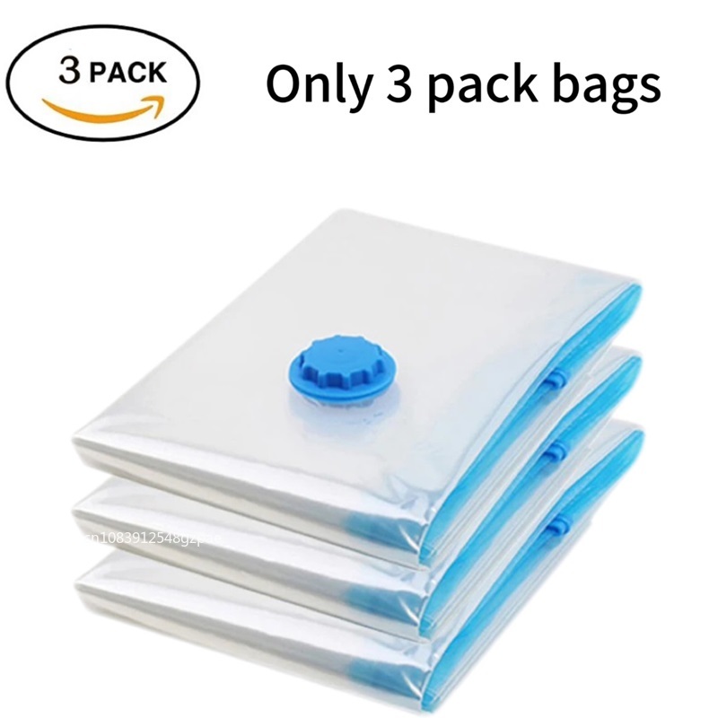 3/5PCS Vacuüm Opbergzakken Voor Kleding, Beddengoed, Ruimtebesparende Zakken Opslag Vacuüm Seal Pakket, opvouwbare Gecomprimeerde Organizer Bag: S / Rood