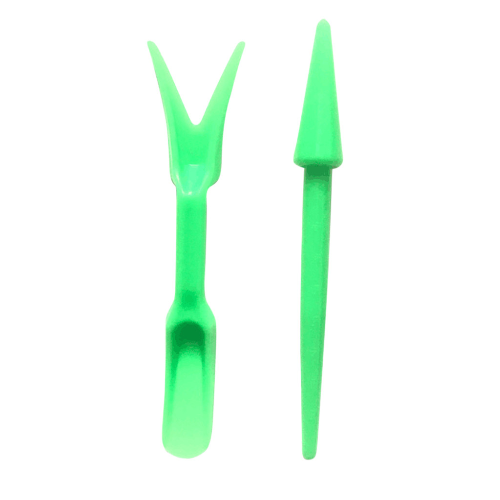 2Pcs Seeders Transplanteren Apparaat Plantenbakken Graven Tool Zaailing Tuin Nursery Trays Zaaimachine: Green