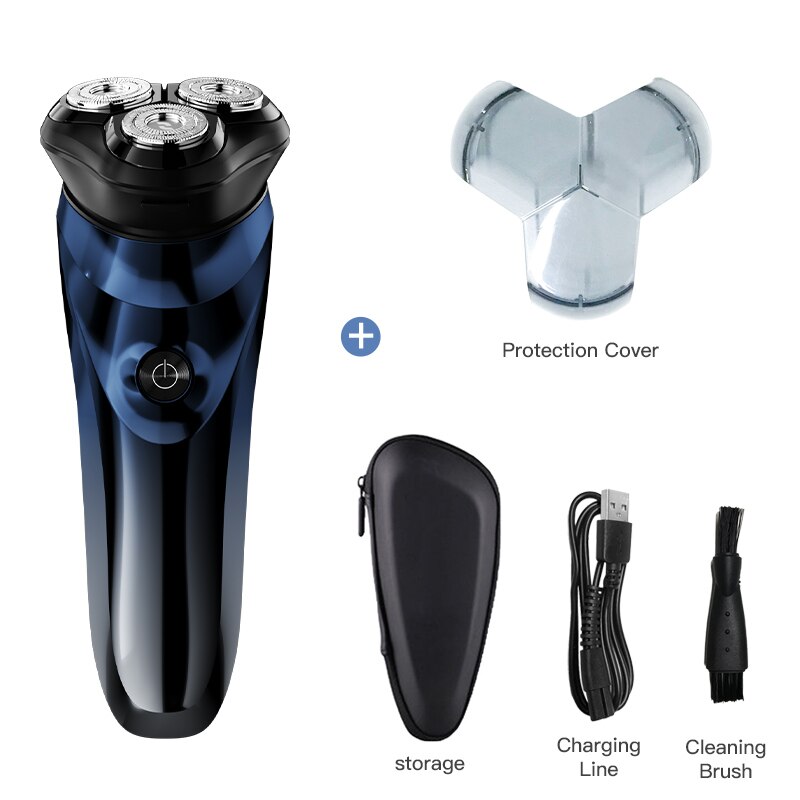 Electric Shaver 3D Floating Razor Rechargeable Shaving Machine Wet-Dry Dual Use Waterproof Fast Charging for Men Beard Trimmer: S2 Bag