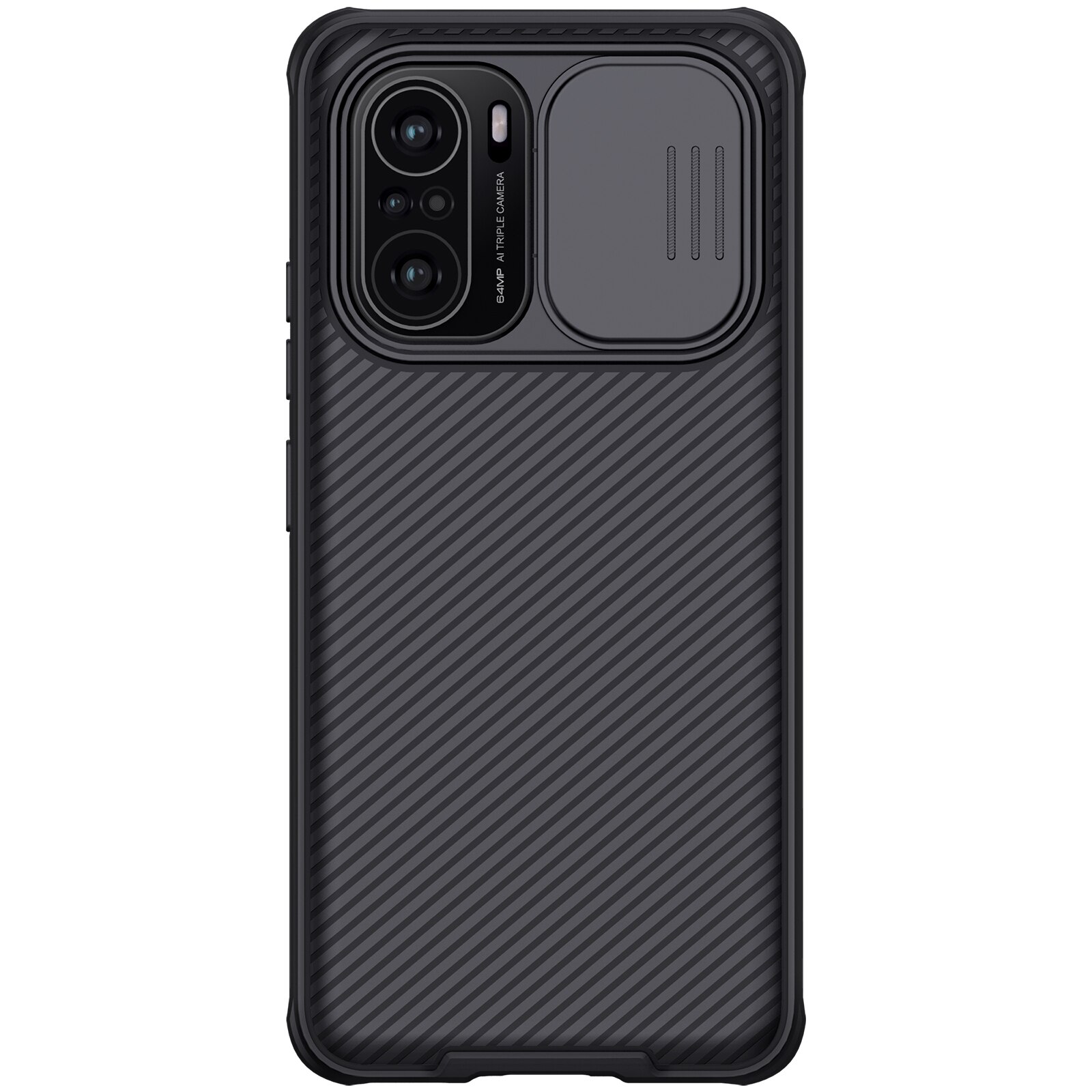 NILLKIN-funda POCO F3 para Xiaomi POCO F3, cubierta Super esmerilada, carcasa trasera dura para PC: Camshield Black