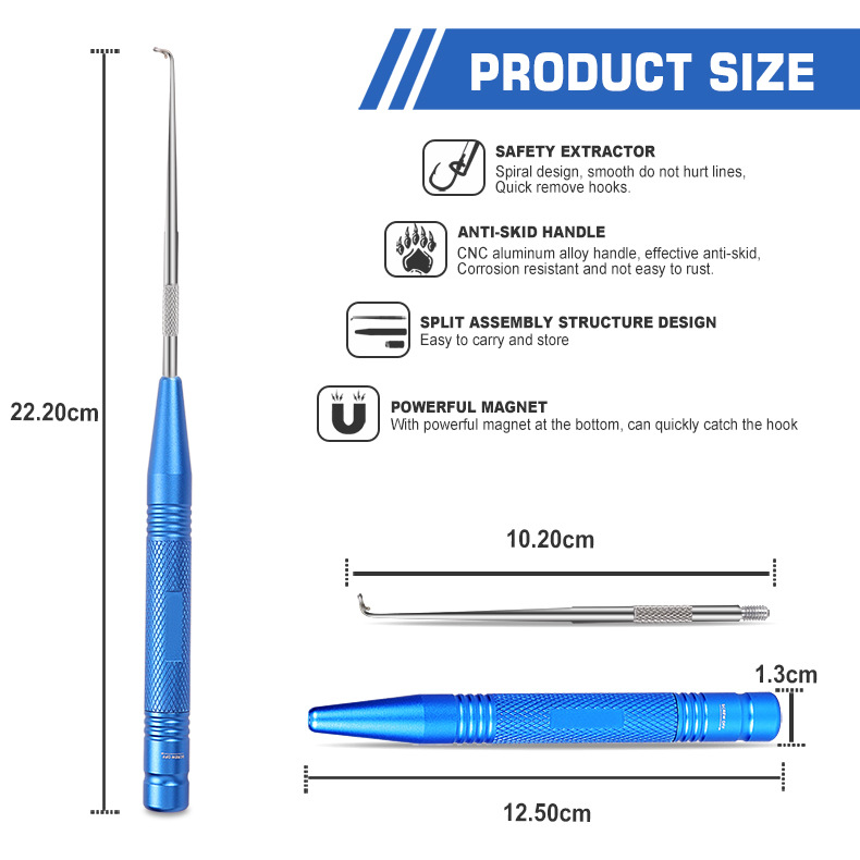 1PC Vishaak Remover RVS Vishaak Dehooker Haak Ontkoppelaar Extractor Snelle Ontkoppeling Visserijgereedschap