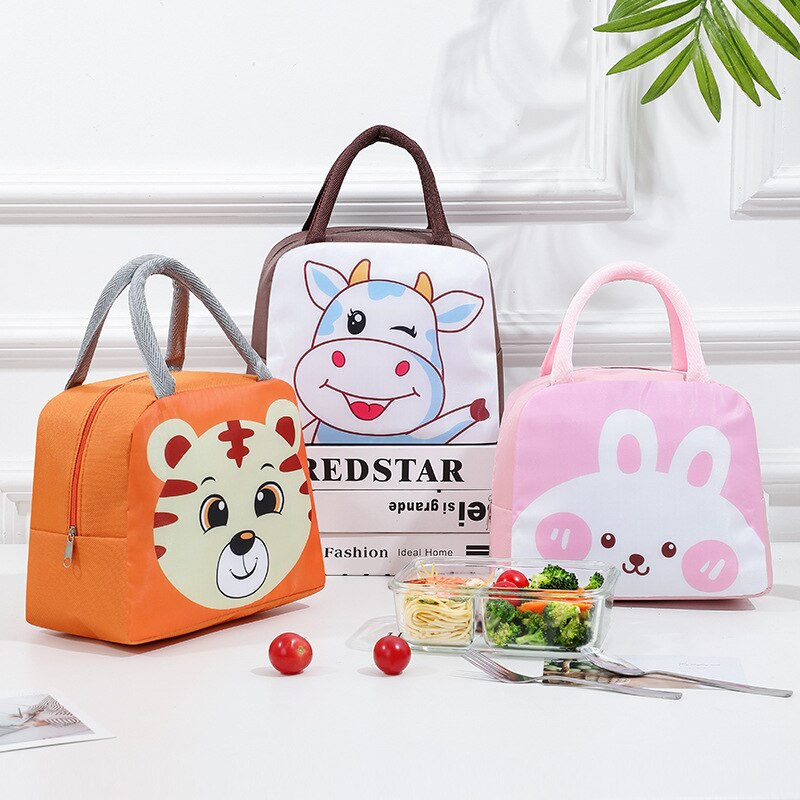 Portable Insulated Thermal Lunch Box Picnic Supplies Bags Cartoon Lunch Bag Box Lunch Bags for Women Girl Kids Children