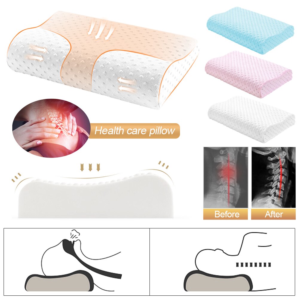 Urijk Zacht Kussen Massager Voor Cervicale Gezondheidszorg Memory Foam Kussen Orthopedisch Kussen Latex Nek Kussen Fiber Trage Rebound