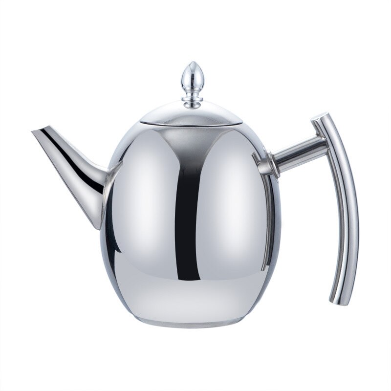 Kaffekanne 1000/1500ml stor kaffekanne i sølvfarget gull i rustfritt stål med filtermaskin for vinterkaffe: 1.5l sølvfargede