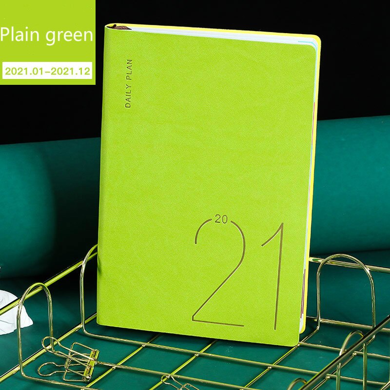 Prosty kalendarz biurowy 2021 kalendarz dziesięć kalendarz kalendarzowy 365 dni samozdyscyplinowany dziurkacz robić kart zaplanuj dziesięć niestandardowy kalendarz nie: zielony A6