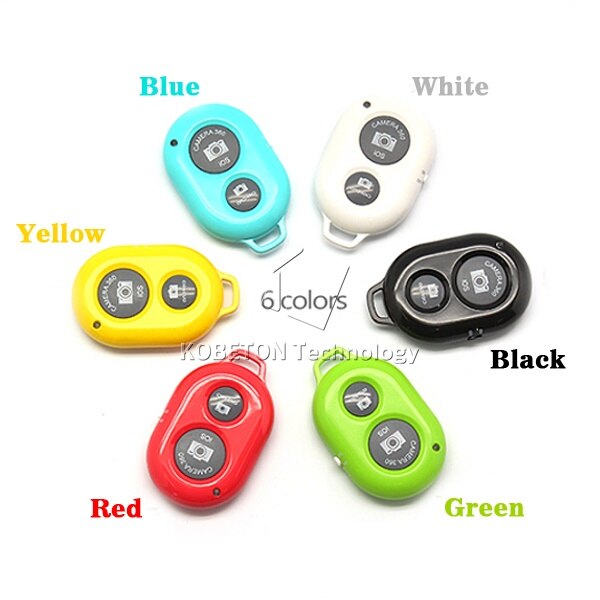 Kebidu Mini Bluetooth Fernauslöser 6 Farben kabellos Kamera Kontrolle selbstauslöser Auslöser Für Android Für IOS Smartphone