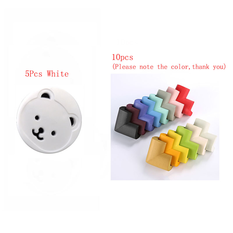 5/10 stücke Nette Bär EU Steckdose Sicher Stecker Schutz Abdeckung Baby Anti Elektrische Schock Art Ecke Schutz Rand Ecke schutz