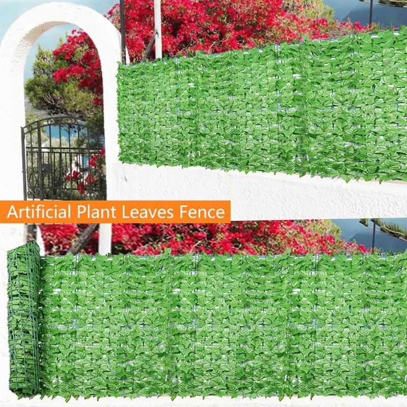 Artificial Ivy Fence Privacy Fence Green Plants Leaf Privacy Garden Green Dill Balcony Fence Backyard Decorative Plant Wall