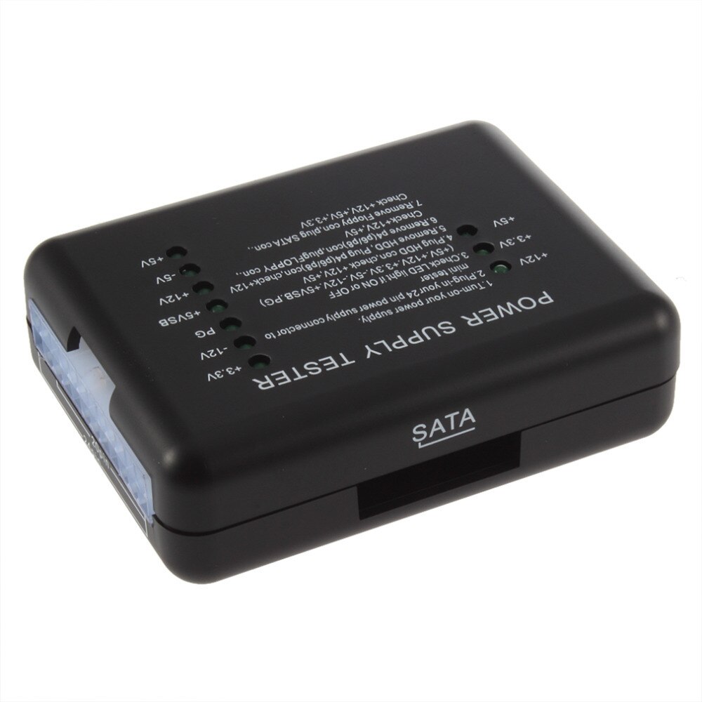 Fonte de alimentação verificador led 20/24 pinos para psu atx sata hdd testador verificador medidor medição para computador computar atacado