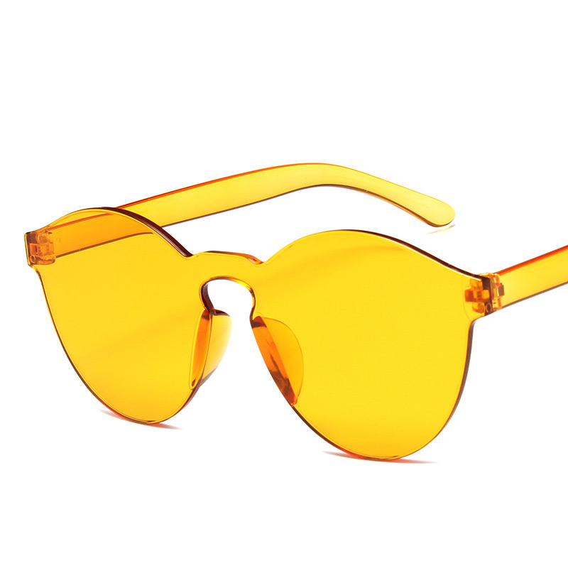 Classic trend vrouwen zonnebril kleurrijke dunne comfortabele bril mooie Jelly kleur mode populaire multicolor Lichtgewicht: Orange