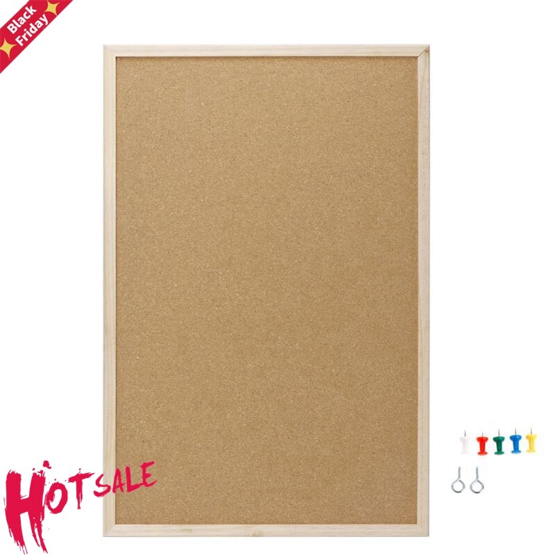 40x60cm Cork Board Drawing Board Pine Wood Frame White Boards Home Office Decorative D0AC