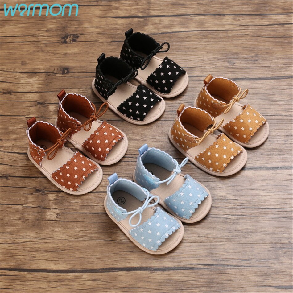 Warmom estate 0-1 anni scarpe da bambino femminili tubo basso traspirante antiscivolo suola morbida sandali neonati scarpe da bambino