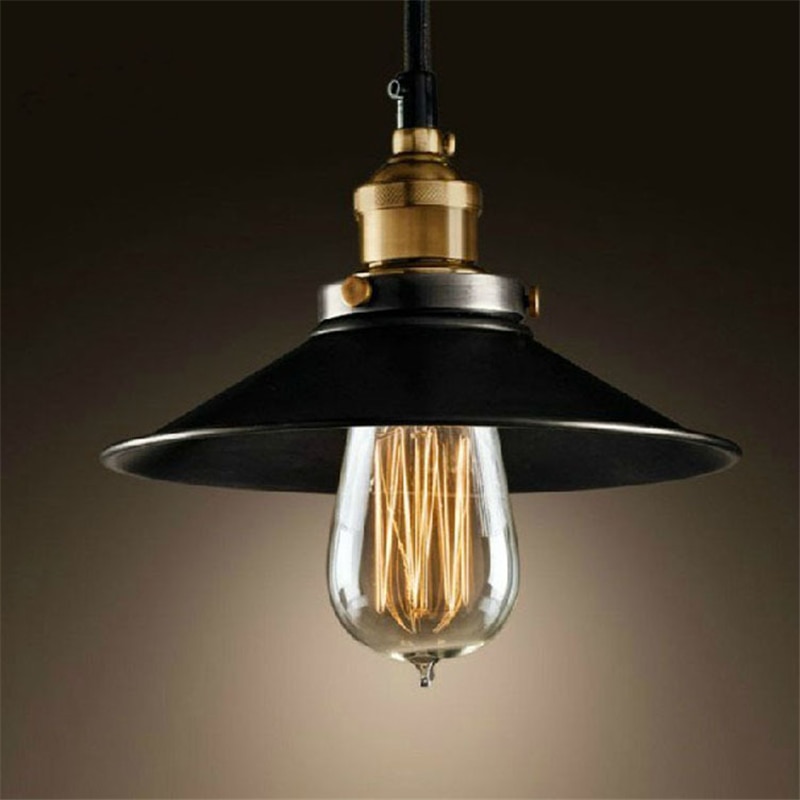 Amerikanske retro pendellamper industriel indretning stue pendel hængende lampe armatur industriel belysning boligindretning armatur: D 22cm