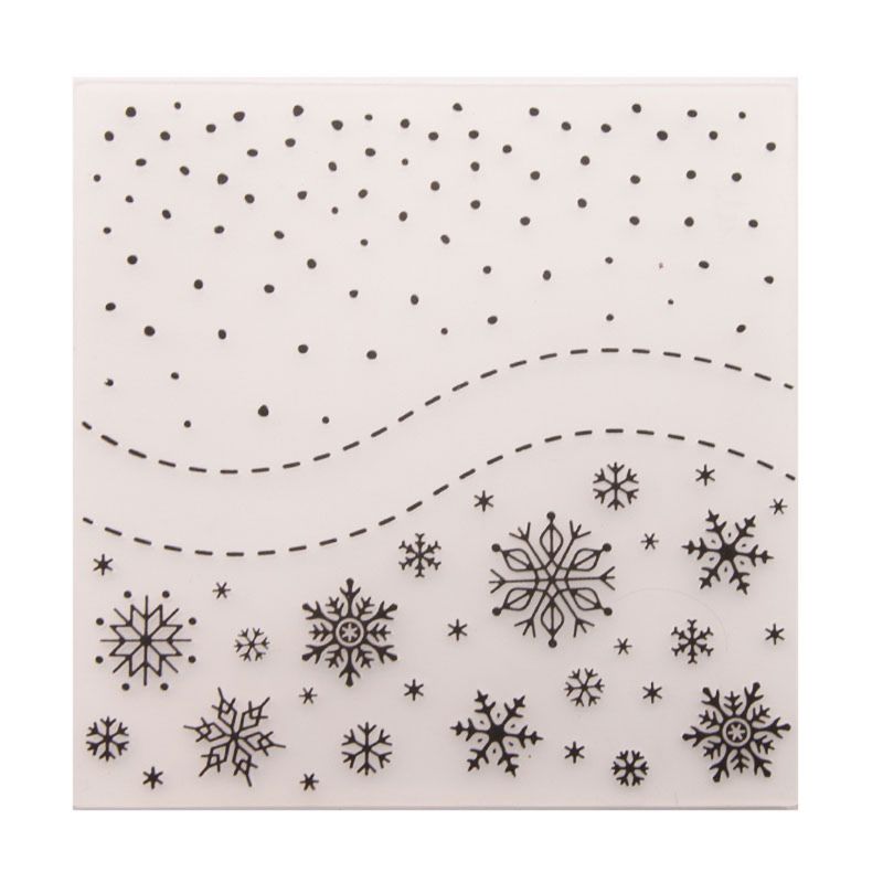 Snowflake Plastic Embossing Folder Template DIY Scrapbook Photo Album Card Make N1HA