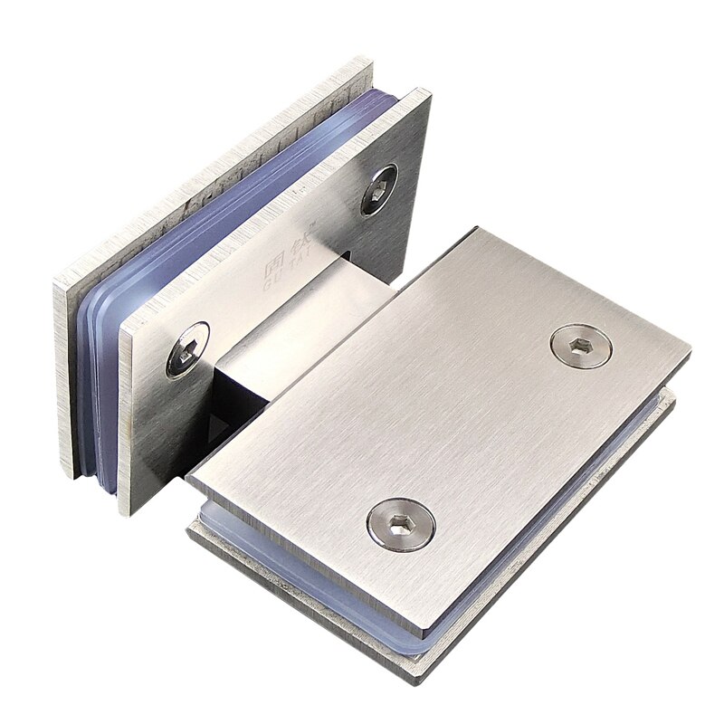 Glas Tür Badezimmer Edelstahl 304 Zauberstab Montieren Glas Befestigung Clip Dusche Nickel Pinsel Tür Scharnier (180 Grad ist öffnen)