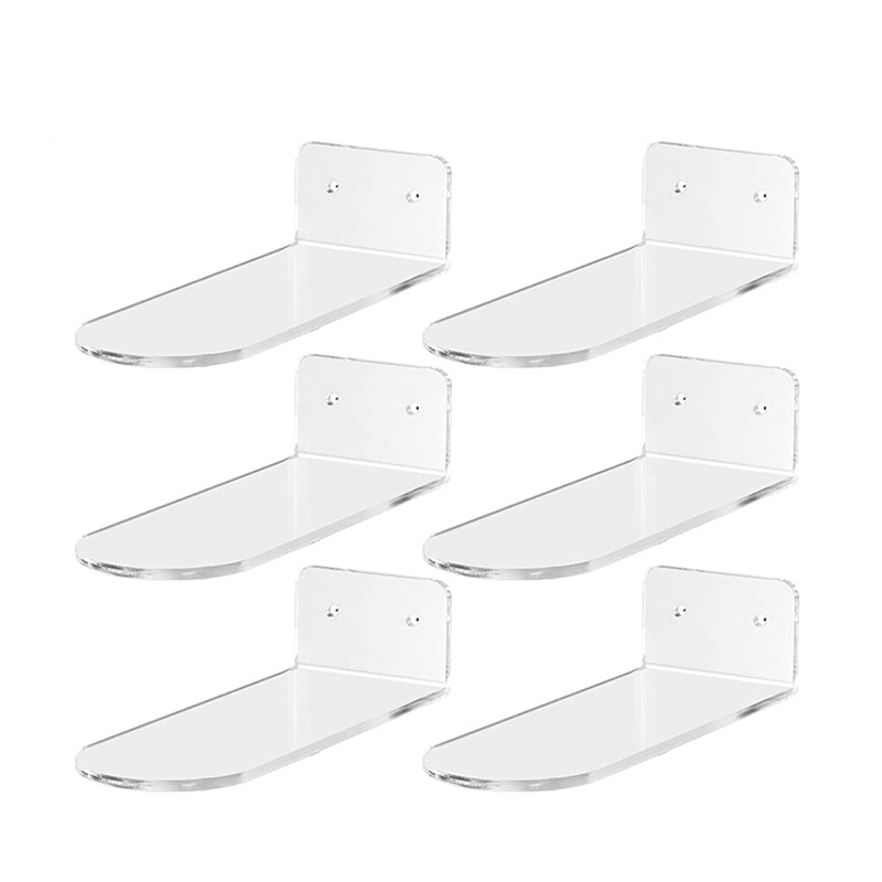 6 Pack Floating Shoe Shelves,Acrylic Wall Mounted Shoe Display Shelves,For Display Collectible Shoe&amp;Sneaker: Transparent