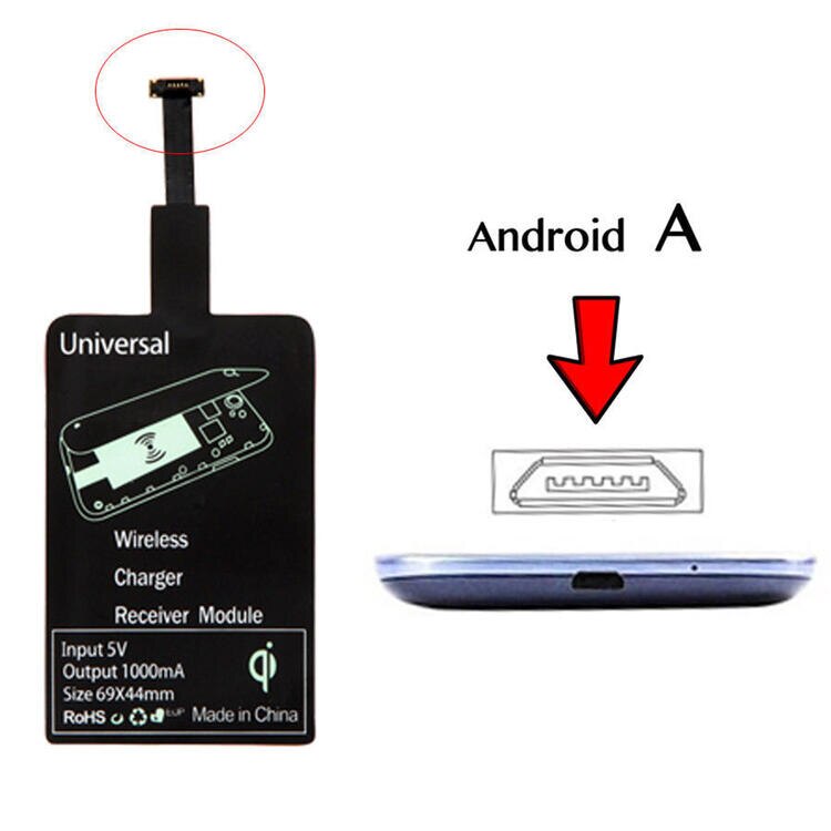Neue Qi kabellos-ladegerät Schnelle Ladung Bausatz Adapter Induktion Empfänger Spule Typ-C Mikro USB Für iPhone Samsung Huawei Android: Pro Mikro A