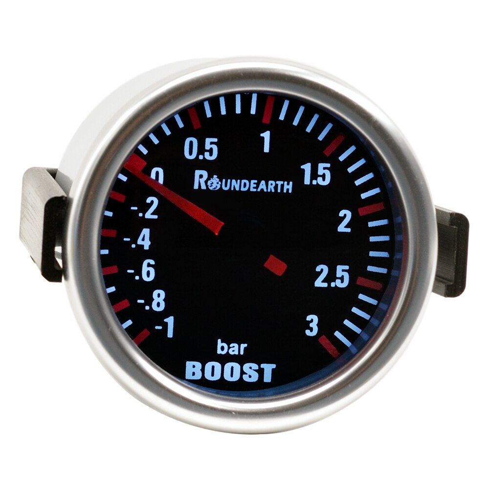 Round Earth 52mm Auto Car White Backllight Turbo Turbin Mechanical Boost Gauge Clocks Pressure -1~3 Bar Meter