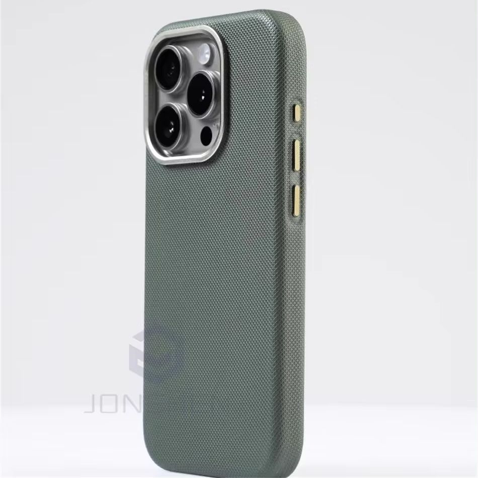 Texture de diamants de luxe pour étui en cuir Magsafe pour iPhone 13 14 15 16 Pro Max alliage Len accessoires de Charge sans fil couverture arrière