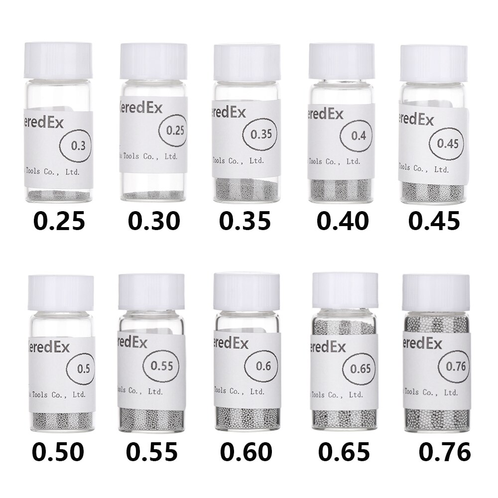 1Bottle BGA Reballing Balls(0.2 0.25 0.3 0.35 0.4 0.45 0.5 0.55 0.6 0.65 0.76 )BGA Solder Ball leaded For BGA Rework Repair Tool