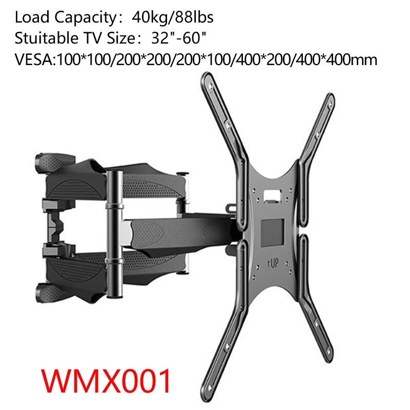 TV Wall Mount Swivel Tilt TV Bracket Monitor Holder TV Rack with Full Motion 10''-70'' TV Screen Load Up To 70kg VESA 600x400mm