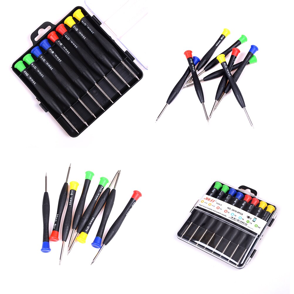 Juego de 8 unidades de 8 en 1, destornillador pequeño de precisión, juego de herramientas de reparación de bolsillo para teléfono móvil