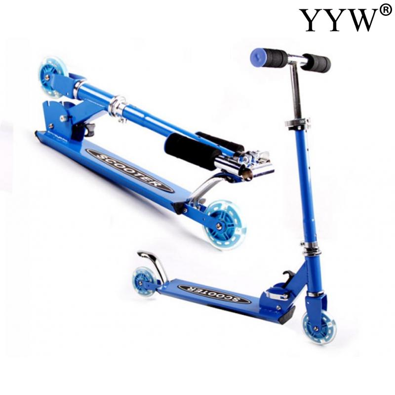Faltbare Cabrio Roller für Kinder 2 Rad Schnee Und Straße Schiebe Räder für 4-14 Jahr Einstellbare Höhe Licht gewicht Roller