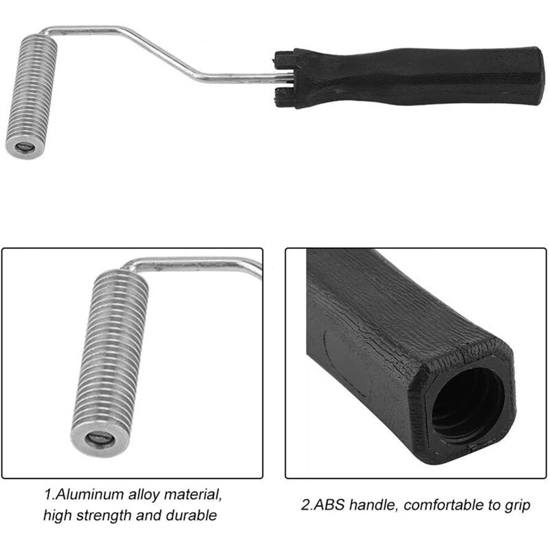 Kit de rouleaux verticaux en plastique renforcé de fibres de verre, 5 pièces, bandes de palette en aluminium, pour travaux de réparation de bateau et baignoire